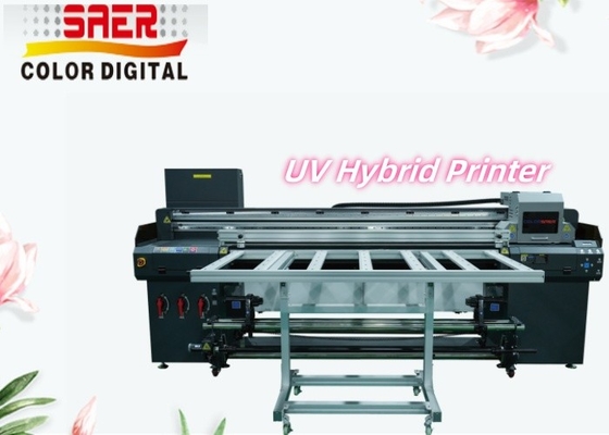 Flatbed en Roll to Roll UV printer op leer behang Canvas Film Borad met hoge resolutie