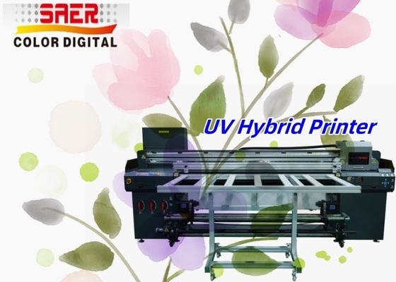 Kleine bedrijven Flatbed en Roll to Roll UV Hybrid Printer voor keramische tegels Hout Aluminium
