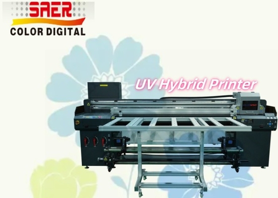 Hoge resolutie UV hybride printer platbed en roll naar roll UV-printer