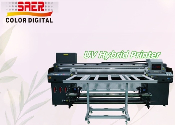 Rol naar rol en platbed UV hybride printer productvriendelijk breedte 180cm UV printer