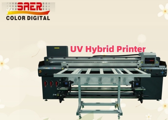 Automatische hogesnelheidsplatbed en roll to roll all-in-one inkjetprinter UV hybride drukmachine