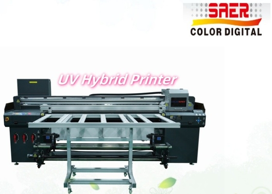 1.8m UV hybride printer breedformaat platbed en roll to roll UV printer Shanghai fabriek