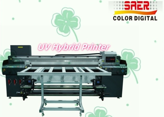 SAER UV Plotter High Resolution Printhead Wide Format Roll to Roll en Flatbed UV Hybrid Printing Machine