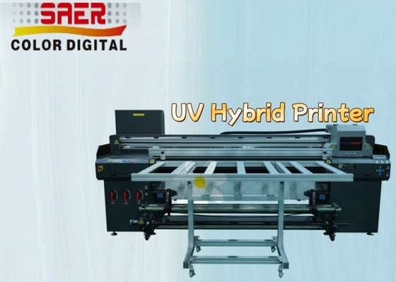 Flatbed And Roll To Roll UV Hybrid All In One Printer Multicolor UV-printer