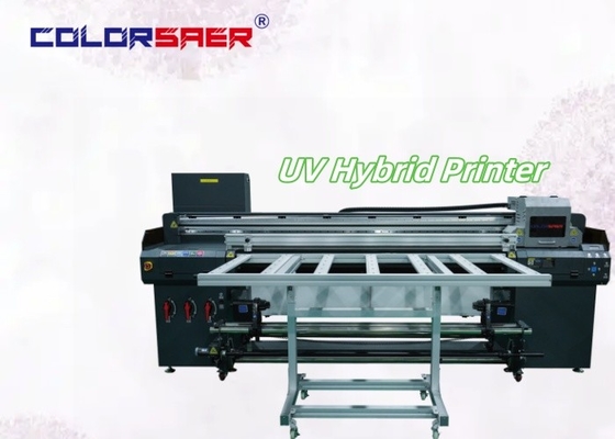 Fabriek van Shanghai SAER roll to roll en flatbed UV Hybrid Printer voor verschillende materialen