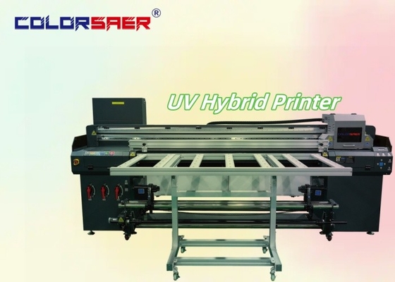 SAER UV Hybrid Digital Printing Plotter Flatbed and Roll to Roll UV Hybrid Inkjet Printer Productie