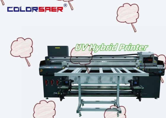 Hybriede UV-printer van rol tot rol en platbedprinter