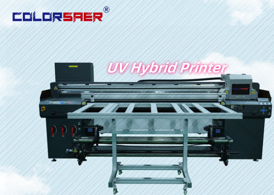 Hybriede UV-printer van rol tot rol en platbedprinter