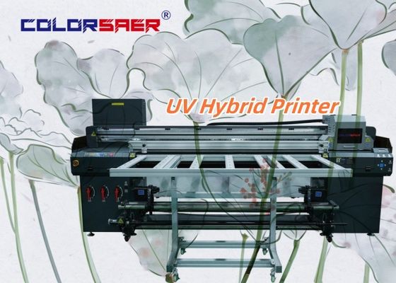 6 voet platbed en roll to roll UV hybride printer poster banner sticker plafondfilm grootformaat plotter
