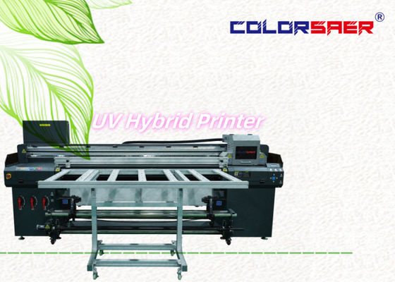 6 voet platbed en roll to roll UV hybride printer poster banner sticker plafondfilm grootformaat plotter