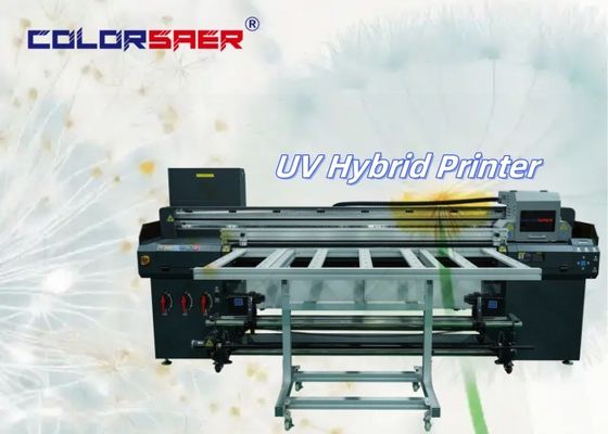 Fabriek direct leveren 1,8 m UV hybride inkjetprinter rol tot rol en platbed voor winkelmachines