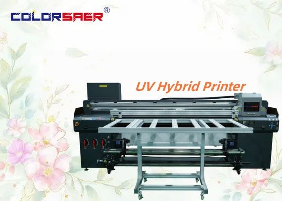 6 voet digitale UV-drukmachine met hoge resolutie platbed en roll to roll UV hybride plotter