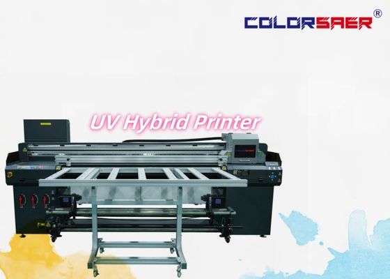 6 voet digitale UV-drukmachine met hoge resolutie platbed en roll to roll UV hybride plotter