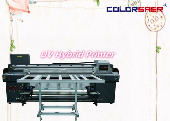 Grootformaat plotter roll to roll & flatbed UV hybride printer Platen en banners Printtafel 1,8m UV hybride printer