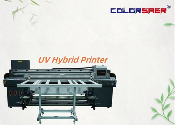 6 voet UV-printer rol tot rol & platbed hybride UV-printer voor karton, glas, stickers, super transparante stickers