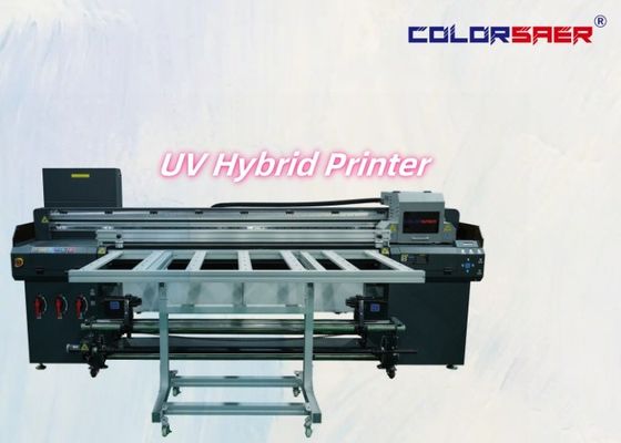 180cm Printbreedte UV Roll to Roll & Flatbed Hybrid Printer met 3pcs of 4pcs printkop optinal CMYK lak