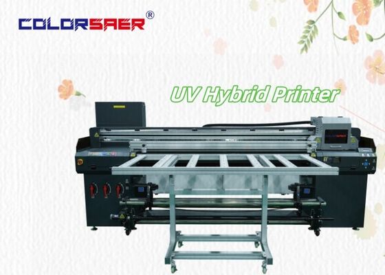 Shanghai Factory Direct Sale 2400 dpi UV Plotter Flatbed en Roll to Roll UV hybride printer