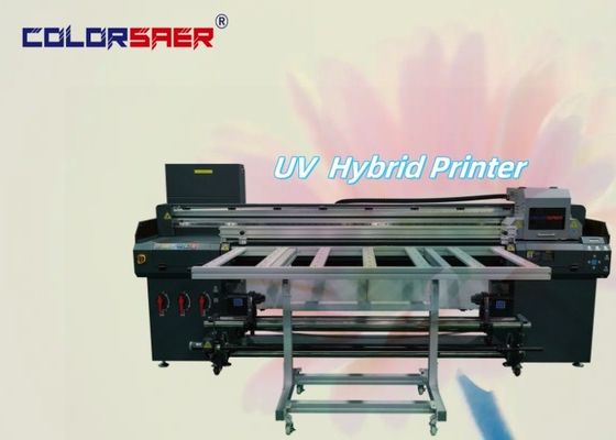 6 voet Flatbed & Roll om alles in één UV hybride printer te rollen voor verschillende materialen