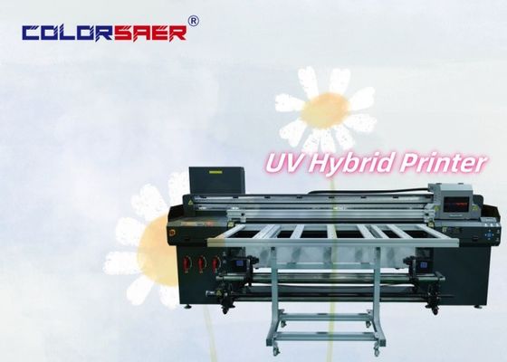 1.8m 6ft Breedte Roll To Roll En Flatbed UV Hybride Printer Meerkleurig Kleur