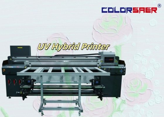 Kleur SAER 6 Feet Wide Format UV Inkjet Printer Roll to roll en Flatbed UV hybride printer