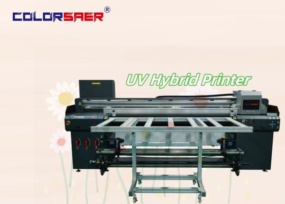 Kleur SAER 6 Feet Wide Format UV Inkjet Printer Roll to roll en Flatbed UV hybride printer