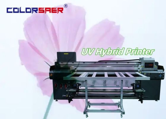 Kleur UV Inkjet Printing Machine Roll To Roll En Flatbed UV Hybrid Plotter