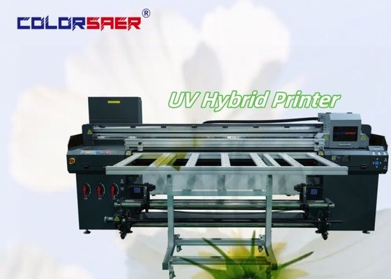 Kleur digitale snelheid UV printer Flatbed & Roll To Roll UV Hybrid Printing Machine