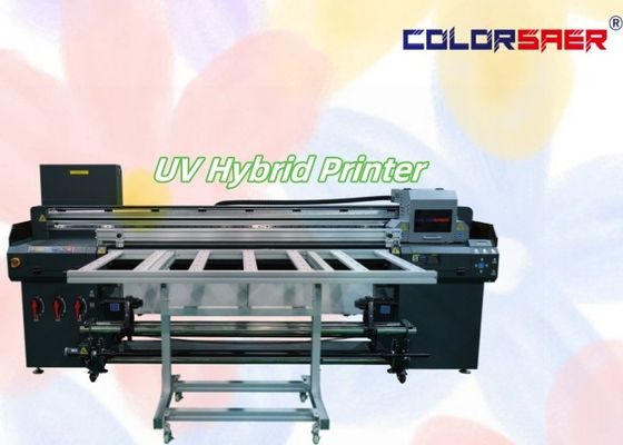 Kleine bedrijven UV inkjetprinter Flatbed met rol tot rol UV hybride printer voor verschillende materialen