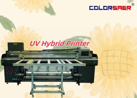 Kleine bedrijven UV inkjetprinter Flatbed met rol tot rol UV hybride printer voor verschillende materialen