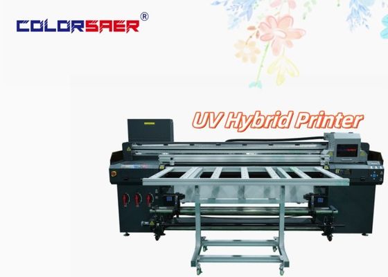 UV Hybride Printer Kleur SAER Flatbed Met Roll to Roll I3200 Nieuwe UV Plotter voor verschillende materialen