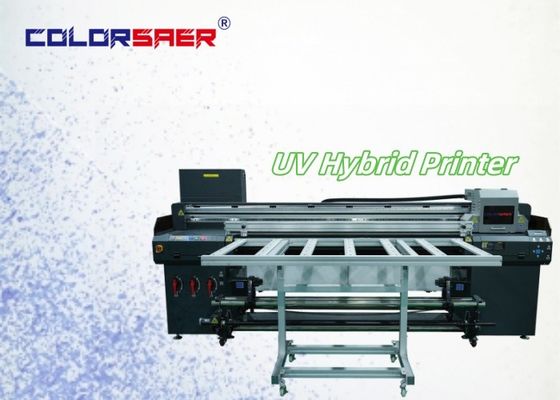 UV-hybride printer Flatbed en Roll to Roll Plotter voor metaal hout glas leer doek Flex banners vinyl