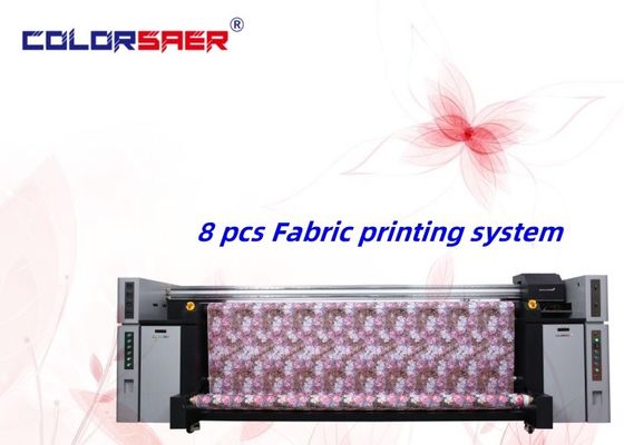 Digitale vlaggenbannermachine met hoge efficiëntie, inkjetprinter van groot formaat van 3,2 m, 8 stuks, I3200, duurzame sublimatie-inkprinter