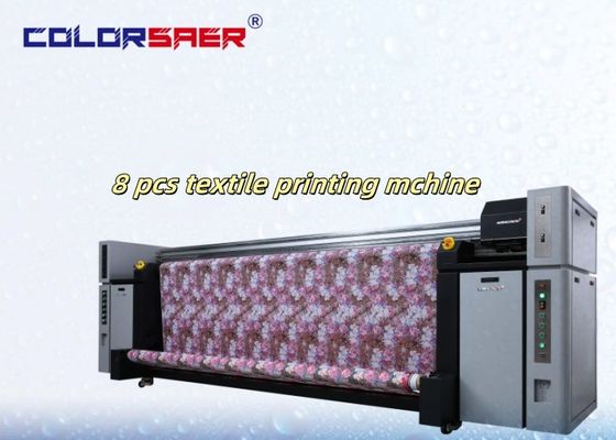 Digitale vlaggenbannermachine met hoge efficiëntie, inkjetprinter van groot formaat van 3,2 m, 8 stuks, I3200, duurzame sublimatie-inkprinter