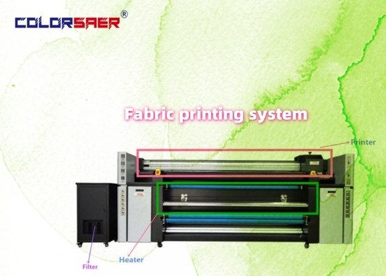 Automatische digitale textielprinter 2200mm met 3 Epson i3200 koppen
