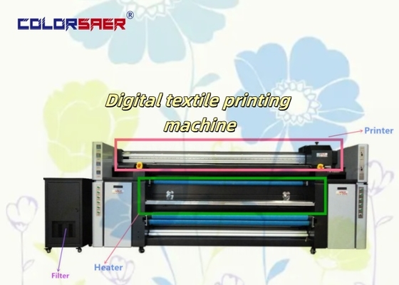 2m inkjet digitale sublimatie textielprinter met vaste verwarmingseenheid