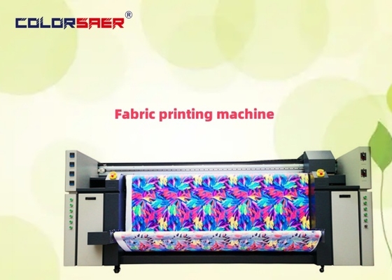 Grootschalig rol-naar-rol textielprintsysteem met fixatieverwarmingseenheid en stoffensysteem