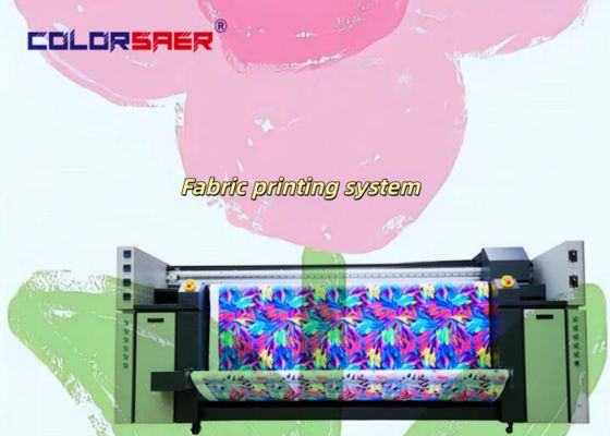 Kleur SAER Kwaliteitsborging Inkjet Plotter 4 & 8 Kleuren Textielprinter voor Polyester en Katoen Stof