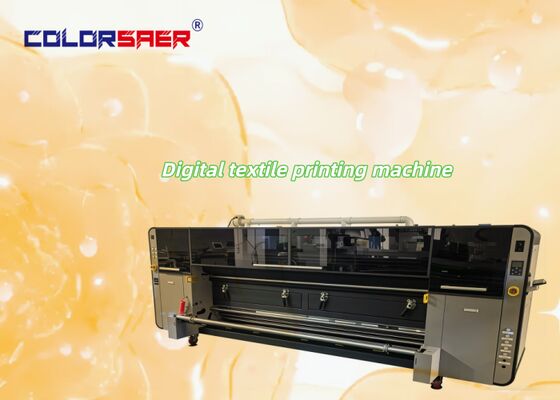 Hoge Snelheid 110m2/u Digitale Textielprintmachine met 4 KJ4B-QL Printkoppen en 3200mm Printbreedte