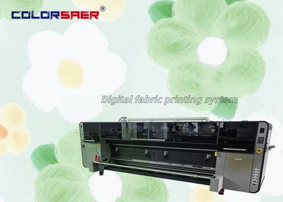 Stabiele productie Hoogwaardige digitale drukmachine voor katoen en polyesterstof Inkjet textielprinter met ver infraroodverwarming Inline-printsysteem