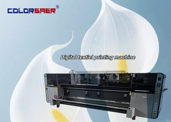 SAER High-End 3,2m Breed Grote Formaat Digitale Textiel Printmachine Stof Printer met 4 stuks KJ4B-QL Printkop