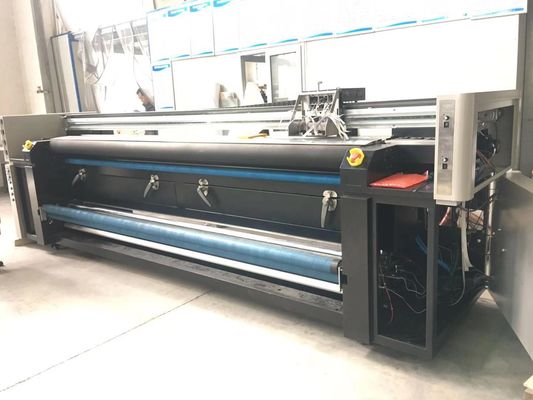 De dubbele CMYK-de Drukmachine van de Kleurenvlag/leidt aan de Machine van de Stoffendruk met Drie Epson 4720 Drukhoofden