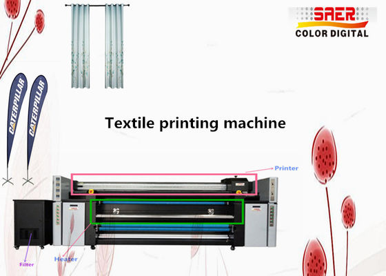 3.5kw de Textieldrukmachine van Inkjet van de strandvlag met Hoofd 4
